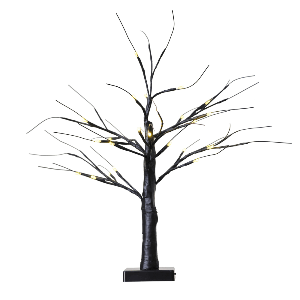 Zwarte boom met lichtgevende takken