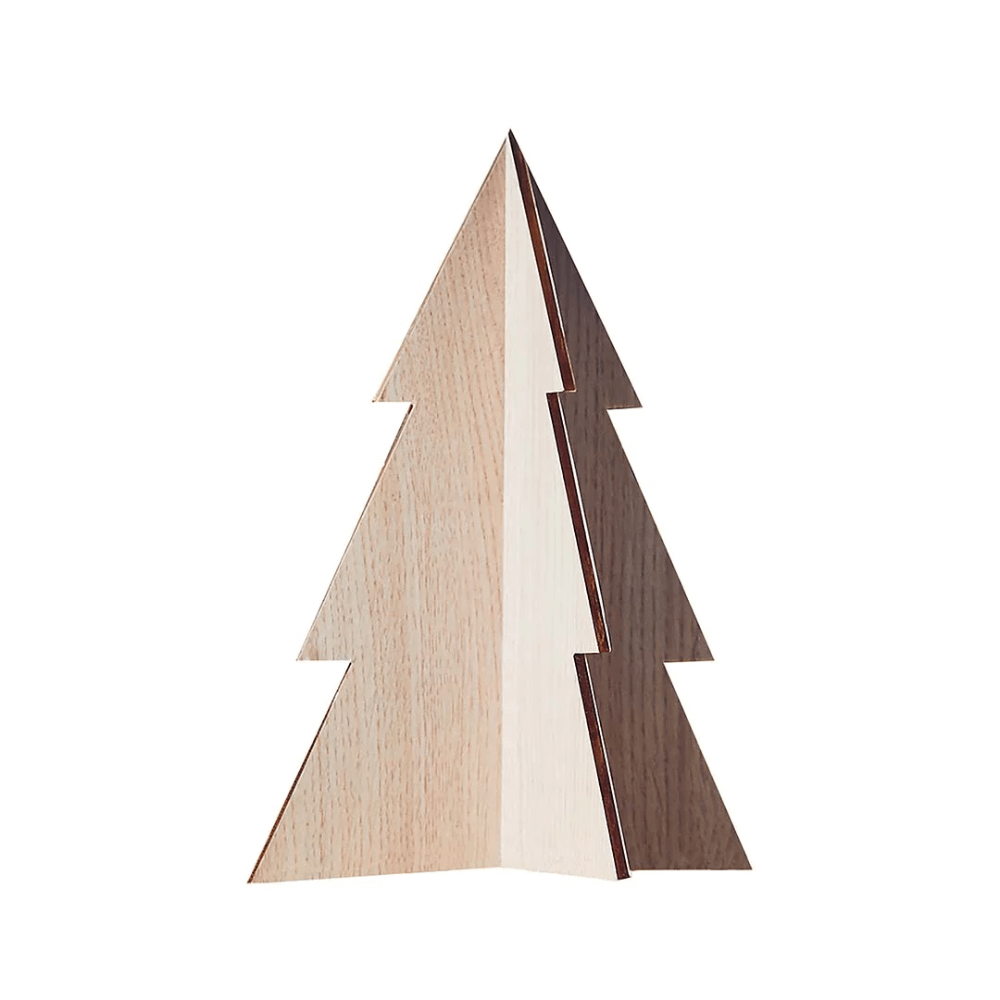 Houten topper in de vorm van een kerstboom