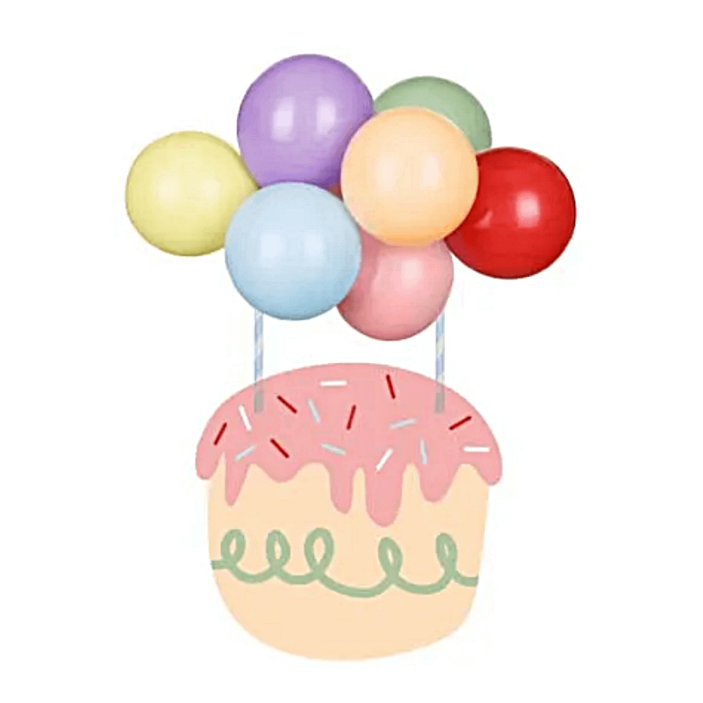 Mini ballonnenboog op een taart