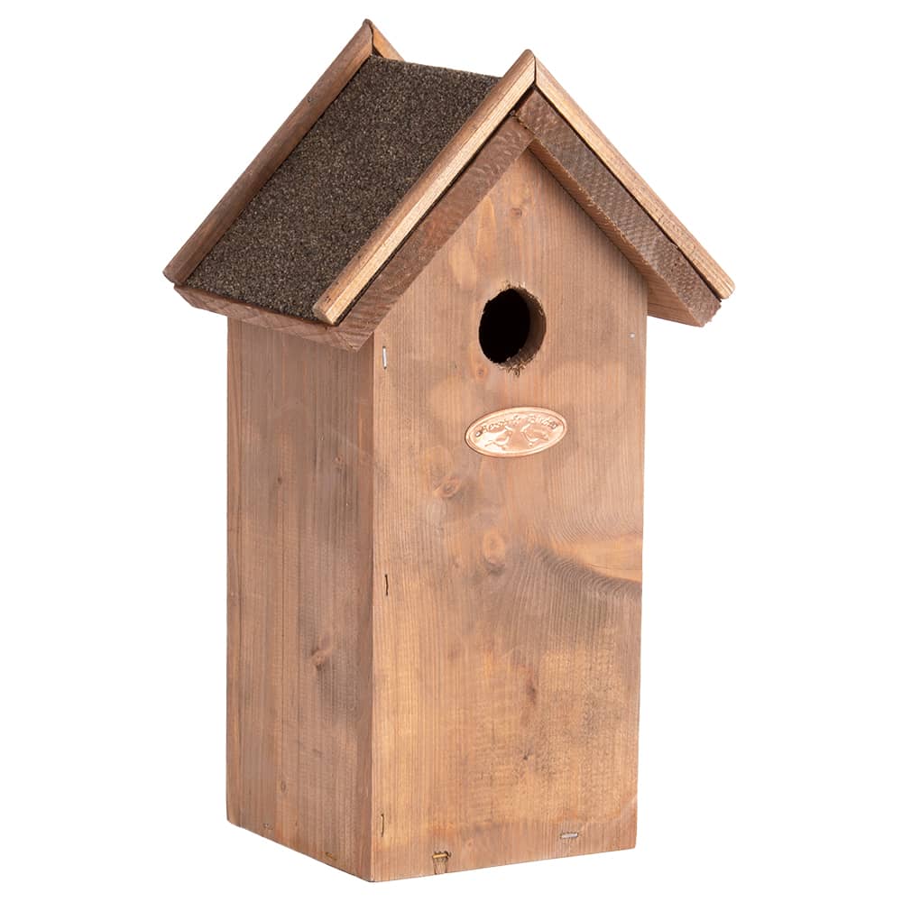 houten vogel huis met bitumen dak