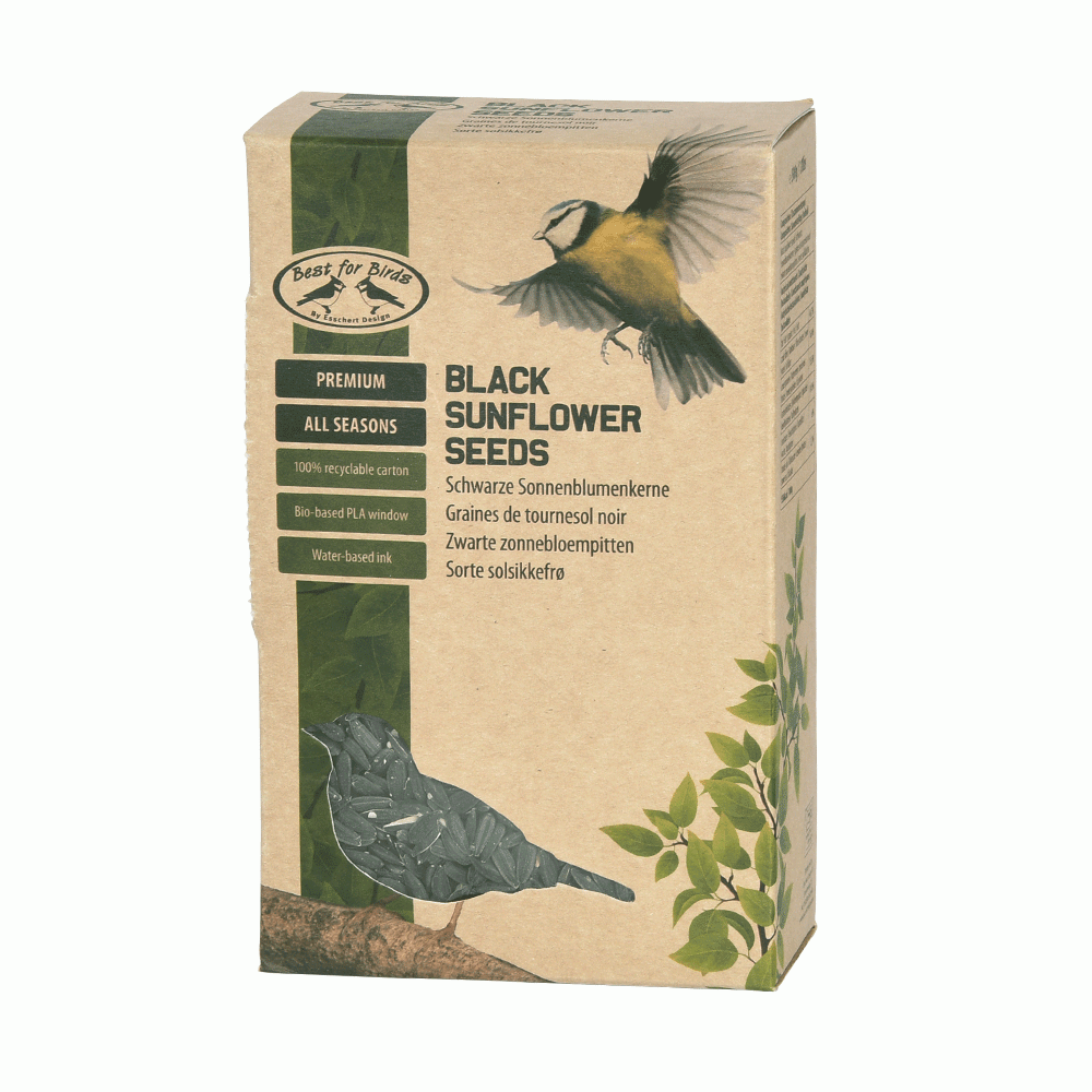 Zwarte Zonnebloempitten in doos van 500 gram