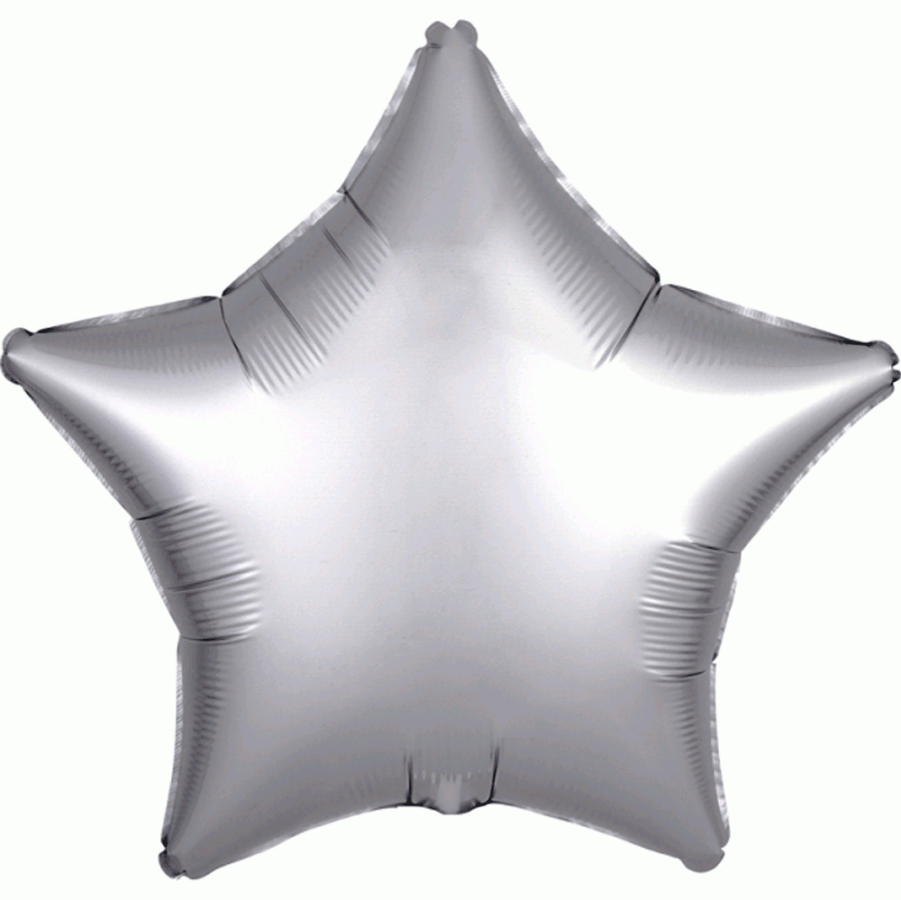 Folieballon Ster Zilver Matte - 48 Centimeter