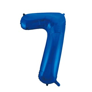 Folieballon - Cijfer 7 - Blauw 100cm