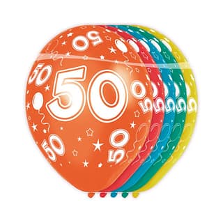 Ballonnen - 50 jaar - 5 stuks