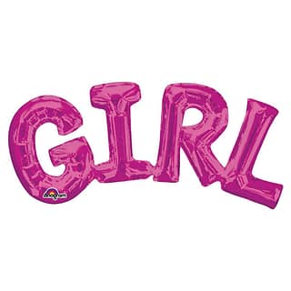 Folieballon ‘Girl’- Roze
