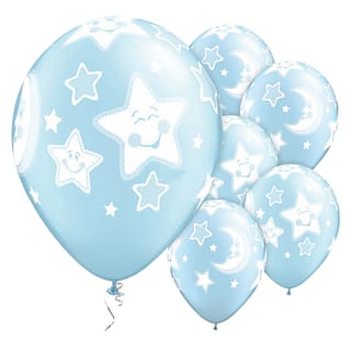 Ballonnen - Moon & Stars Blauw - 5 stuks