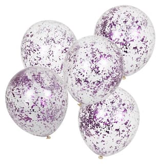 Ballonnen - Gescheurde Confetti Roze - 5 stuks