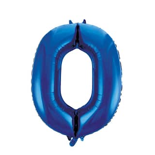 Foliecijfers 0 - Blauw 100 cm
