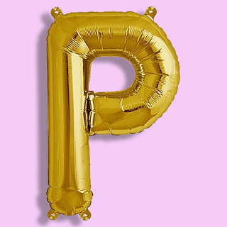 Gouden folieballon letter P