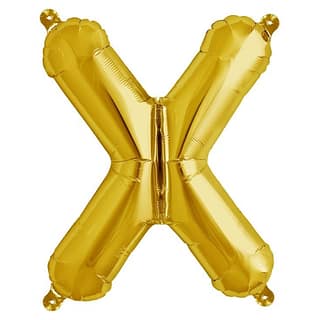 Folieballon ‘X’ Goud - 33 Centimeter
