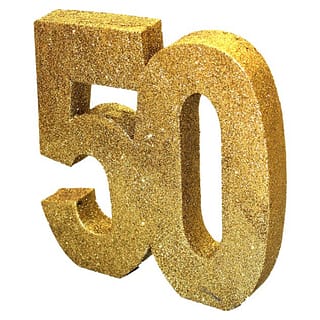 '50' Tafeldecoratie - Goud Glitter