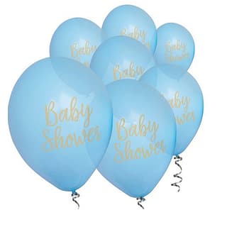 Ballonnen ‘Babyshower’ Lichtblauw - 8 stuks