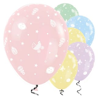 Ballonnen Baby Pastel Assorti - 5 stuks
