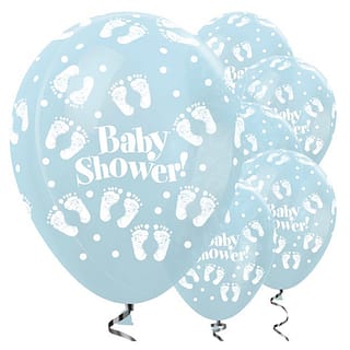 Ballonnen Parel Lichtblauw ‘Babyshower’ - 5 stuks