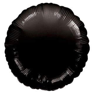 Folieballon Cirkel Zwart - 46 Cm