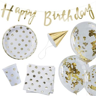 Party Box ‘Happy Birthday’ Goud
