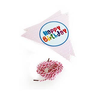 Slinger ’Happy Birthday’ Multicolor - 2 Meter