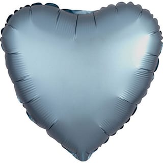 Folieballon Hart Grijs Matte - 43 Centimeter