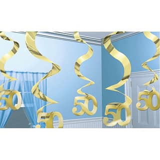Swirls Goud ‘50’ - 5 stuks