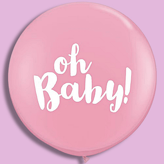 Roze ballon voor babyshower meisje