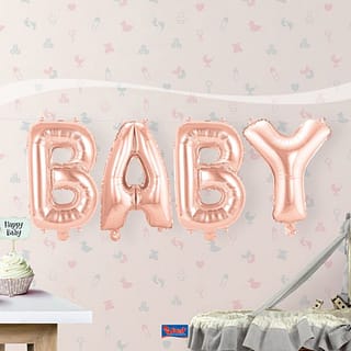 Folieballon - Baby - Rosé Goud