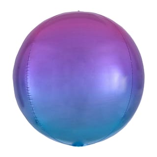 Ballon Orb Ombré Blauw Rood - 40 Centimeter