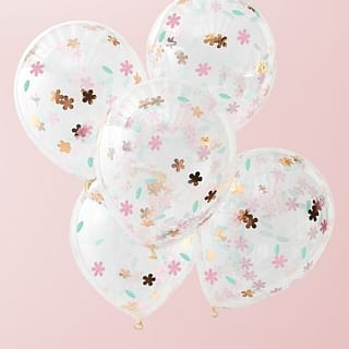Ballonnen Confetti Bloemen - 5 stuks -sfeer