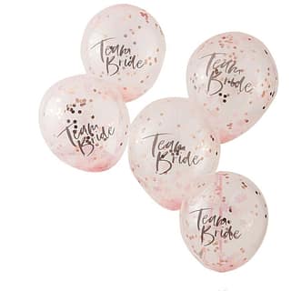 Confetti Ballonnen ‘Team Bride’ - 5 stuks