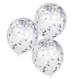 Ballonnen Confetti Iridescent - 5 stuks