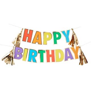 Slinger ‘Happy Birthday’ Multicolor Tassel sfeer