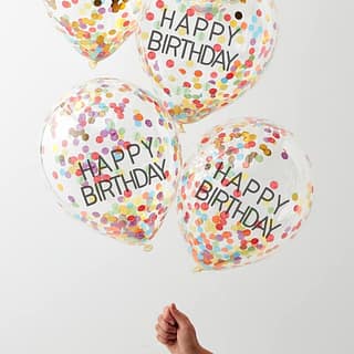 Ballonnen Confetti ‘Happy Birthday’ Multicolor - 5 stuks - sfeer
