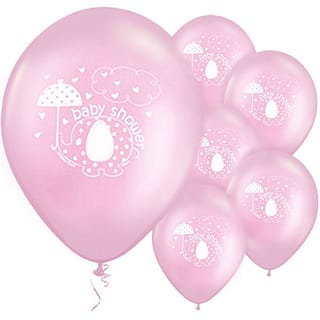 >Ballonnen Baby Shower Olifantje Roze - 8 stuks