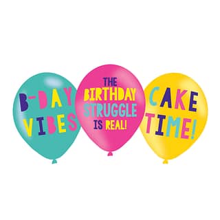 Ballonnen ‘B-Day Vibes’ - 6 stuks