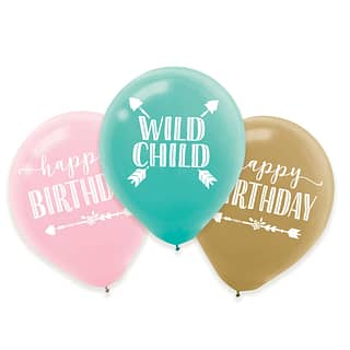 Ballonnen Boho Birthday - 6 stuks