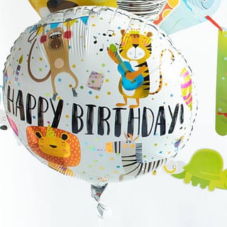Folie ballon Happy Birthday Dieren
