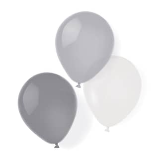 Ballonnen Zilver Mix - 8 stuks