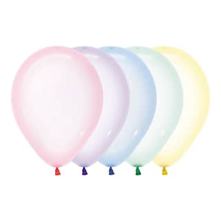 Ballonnen Crystal Pastel Assorti - 5 stuks