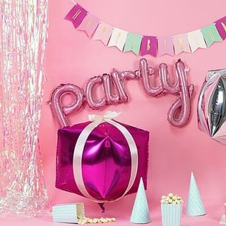 Folieballon 'Party' Roze - 80 cm