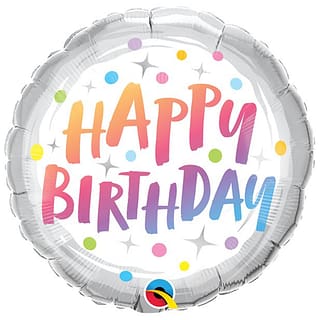 Folie ballon Happy Birthday - 46 cm