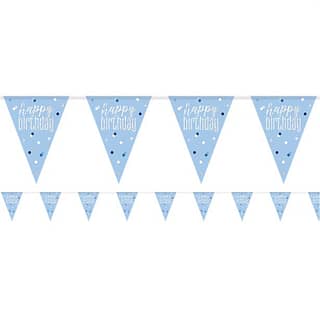 Slinger Happy Birthday Blauw Iridescent - 2.75 meter