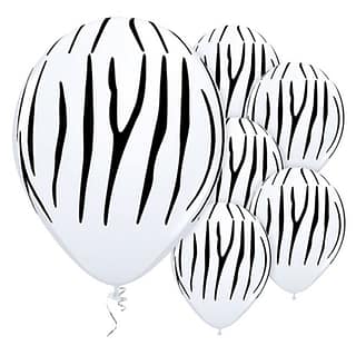 Ballonnen Zebra - 5 stuks