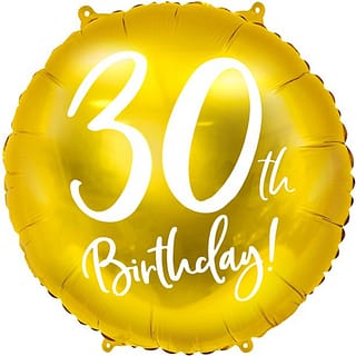 Folie ballon 30th Birthday - 45 centimeter