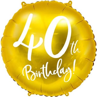 Folie ballon 40th Birthday - 45 centimeter