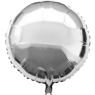 Folieballon Rond Zilver - 46 Cm