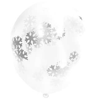 Confetti ballonnen Sneeuwvlokken - 4 stuks