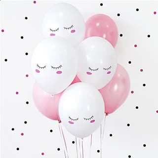 Ballonnen Cute Face - 6 stuks