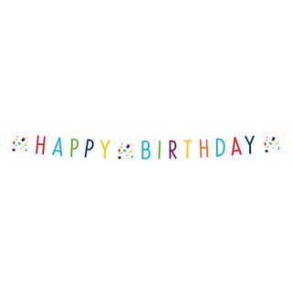 ‘Happy Birthday’ multicolour confetti - 1.80 Meter