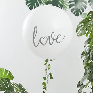 XL Witte Ballon 'Love' - 91 cm