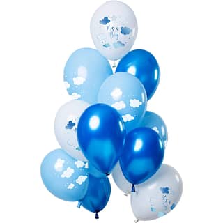 Ballonnen Set 'Baby Cloud Blue' - 12 stuks
