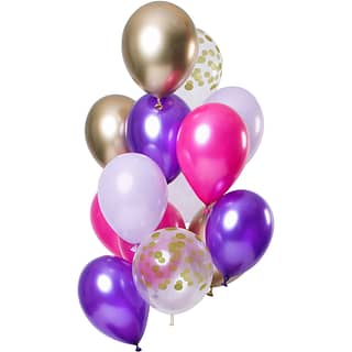 Ballonnen set 'Purple Posh' - 12 stuks